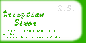 krisztian simor business card